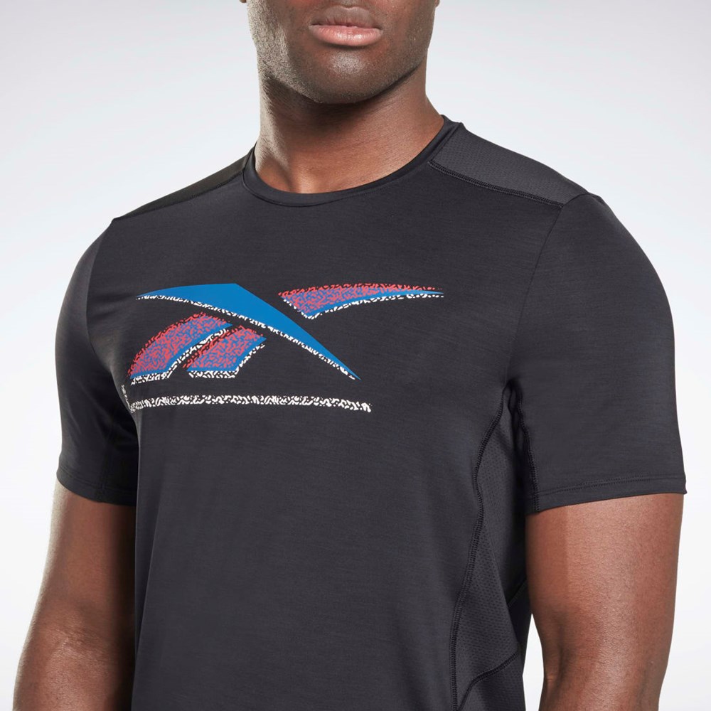 Reebok ACTIVCHILL Grafická Athlete T-Shirt Černé | ZNIUY1527