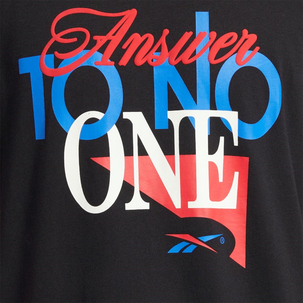 Reebok Answer to No One Krátké Sleeve T-Shirt Černé | PUKWB2947