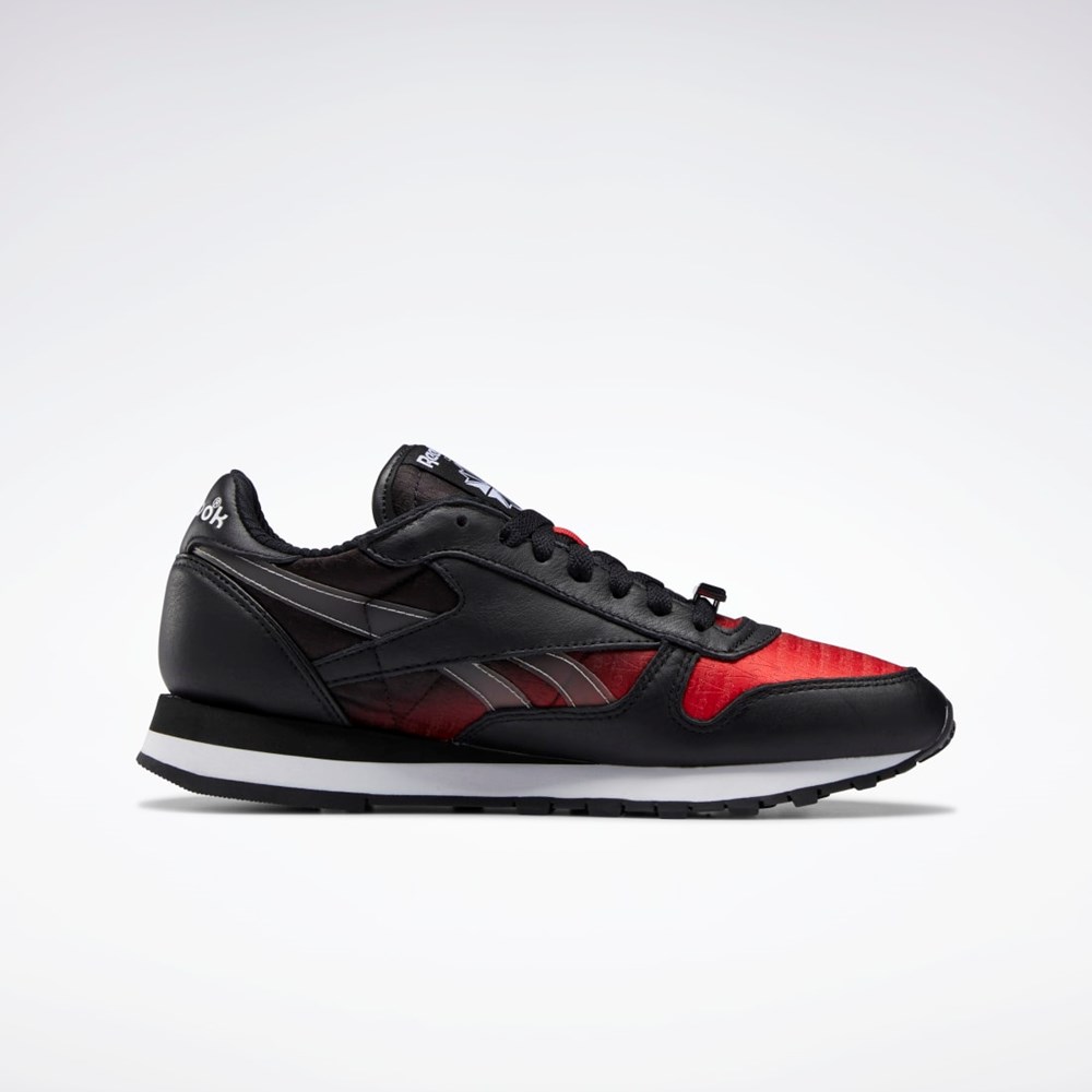 Reebok Anuel Classic Leather Shoes Černé Červené Bílé | RWUXQ9042