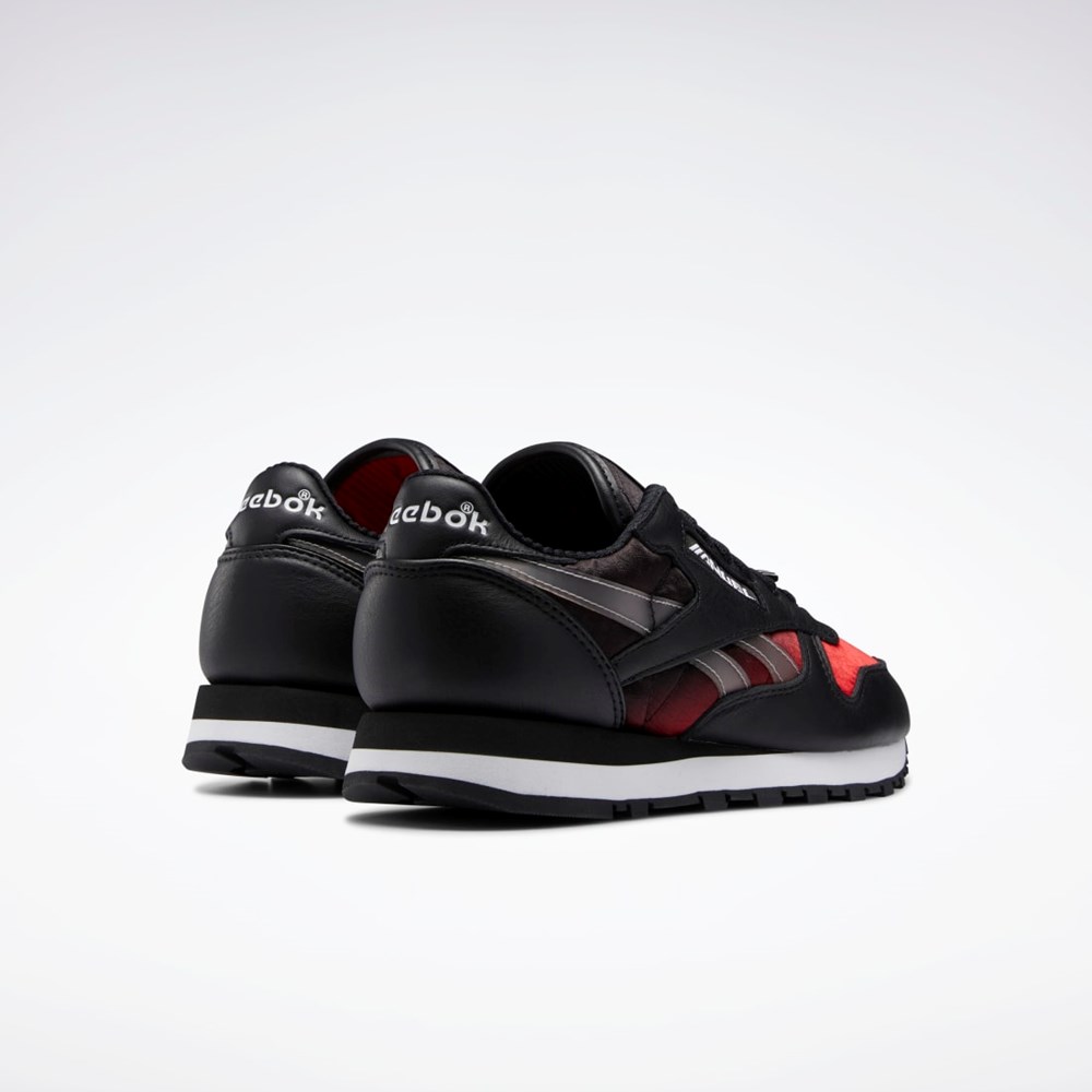 Reebok Anuel Classic Leather Shoes Černé Červené Bílé | RWUXQ9042
