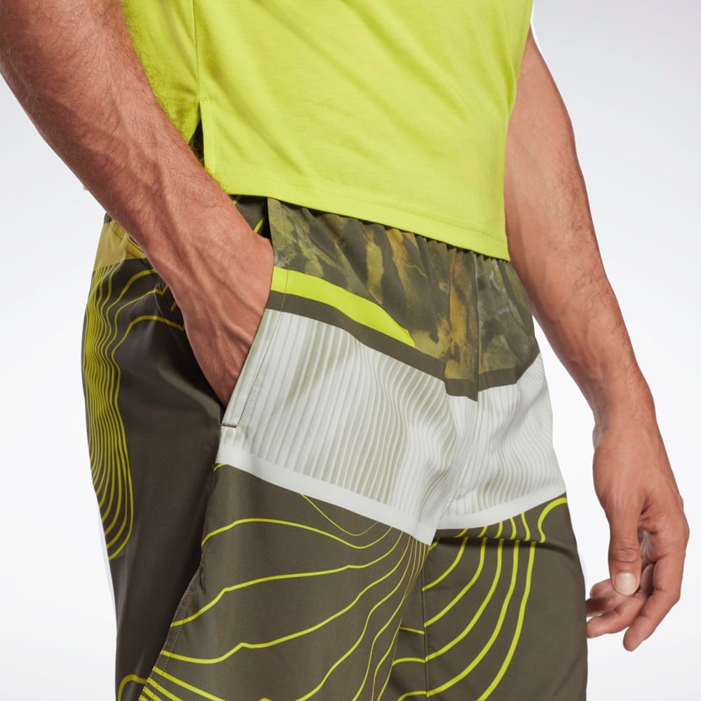 Reebok Austin Allover Print Shorts Zelene | EYUON1490