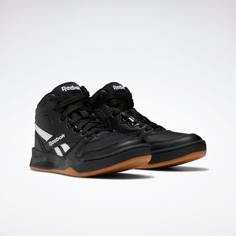Reebok BB 4500 Court Shoes - Preschool Černé Černé Bílé | WPOMZ1265