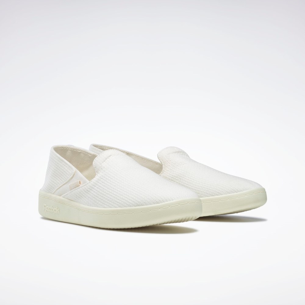 Reebok Bavlněné & Corn Slip-On Shoes Bílé | TKIQE3124