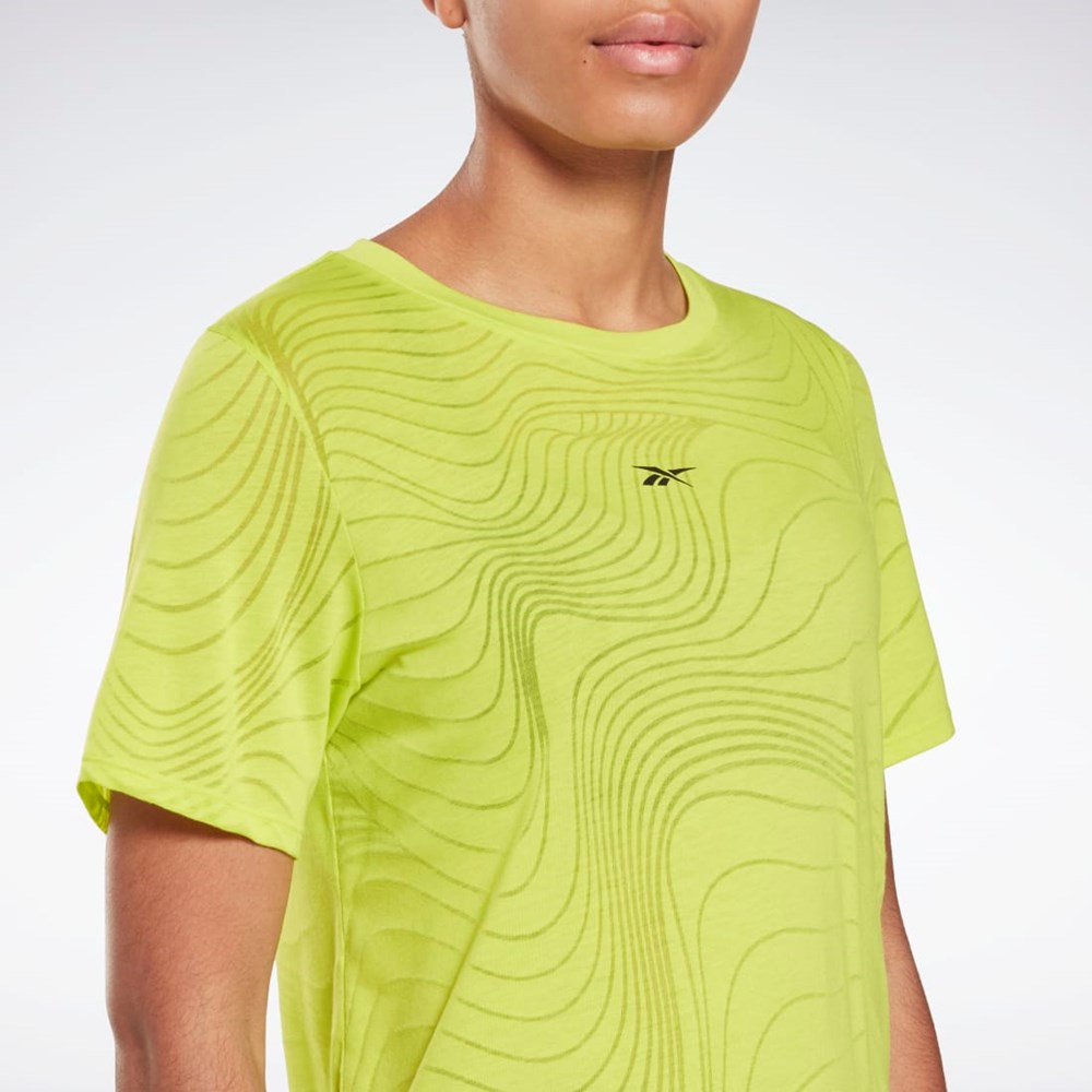 Reebok Burnout T-Shirt Žluté | FTBRY4912