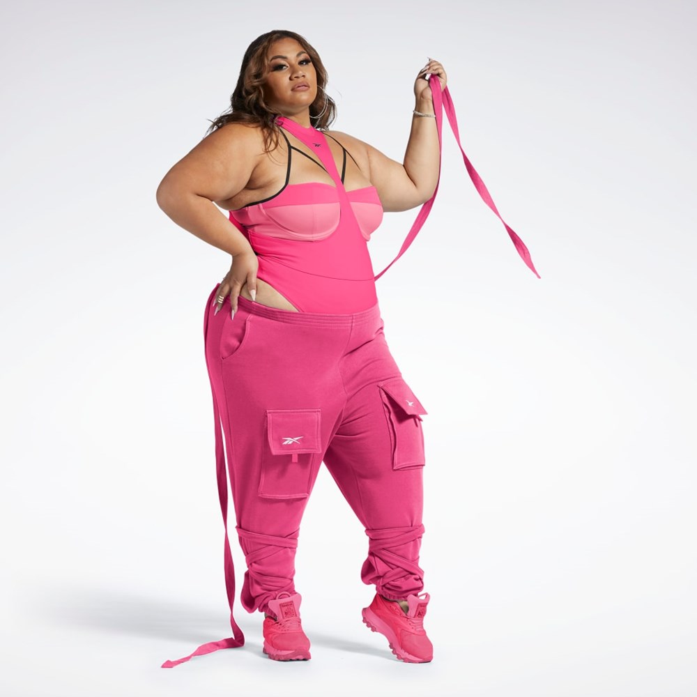 Reebok Cardi B Body Layer (Plus Size) Růžové Černé | WNLKS1436