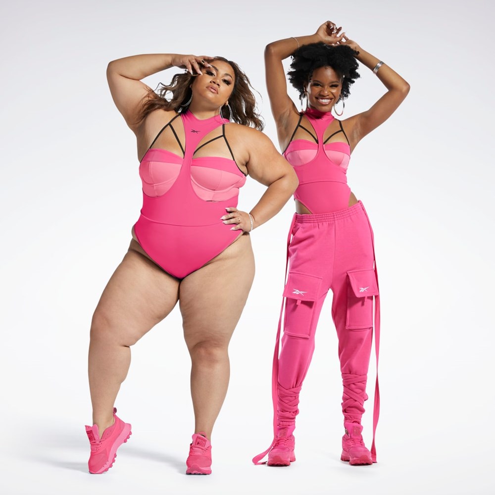 Reebok Cardi B Body Layer (Plus Size) Růžové Černé | WNLKS1436
