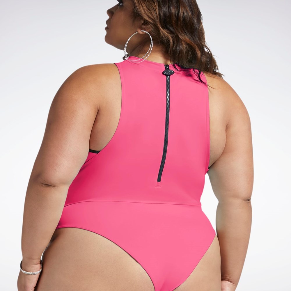 Reebok Cardi B Body Layer (Plus Size) Růžové Černé | WNLKS1436