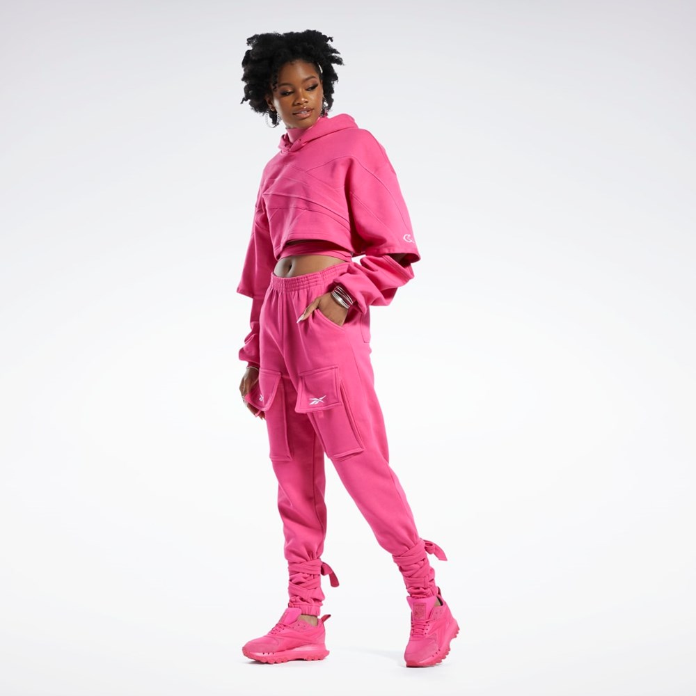 Reebok Cardi B Knit Pants Růžové | HURVE4865
