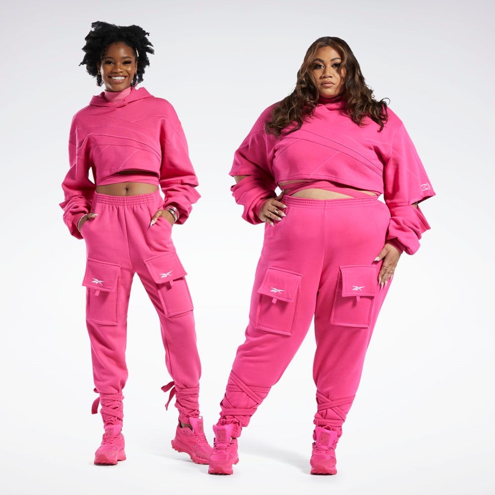 Reebok Cardi B Knit Pants Růžové | HURVE4865
