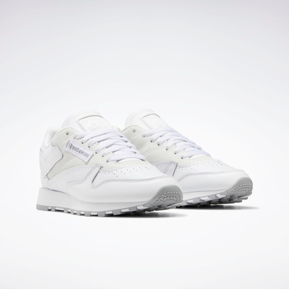 Reebok Classic Leather Make It Yours Shoes Bílé Šedé | PJYIZ5901