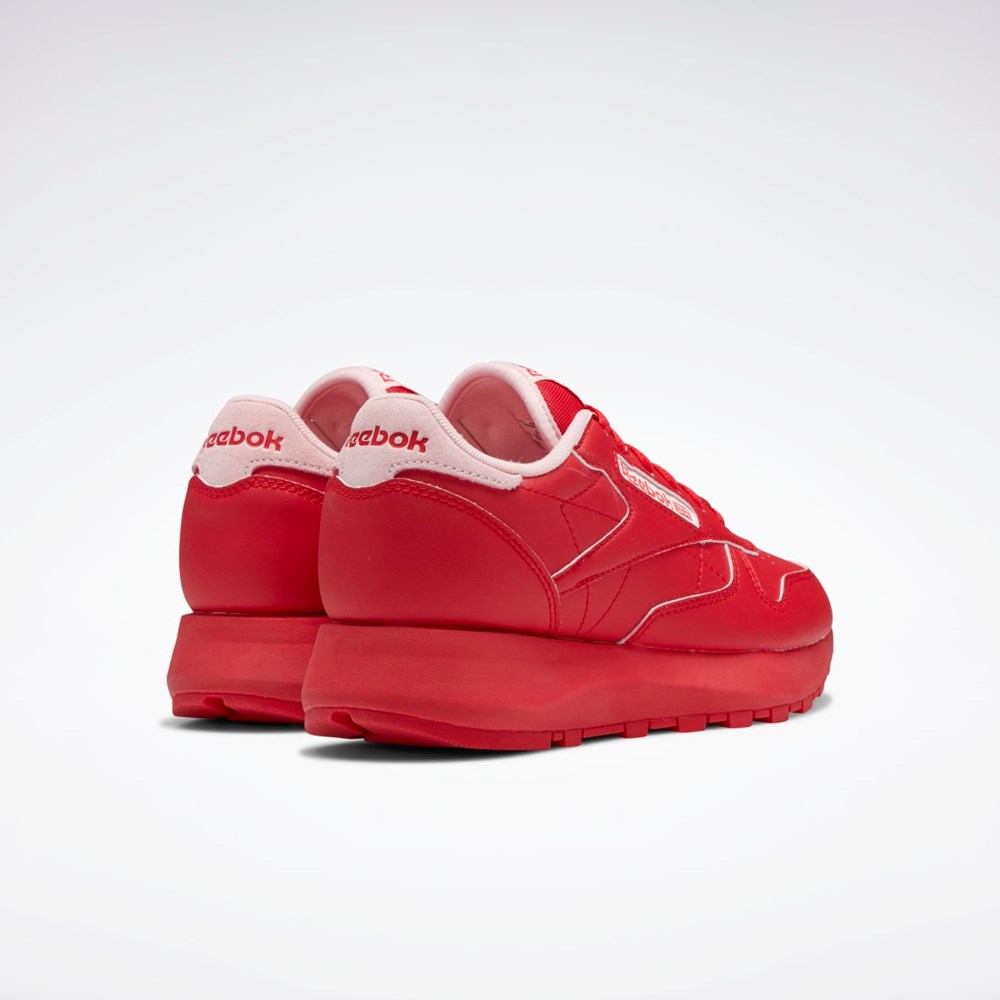 Reebok Classic Leather SP Shoes - Grade School Červené Růžové Červené | UBLNC5468