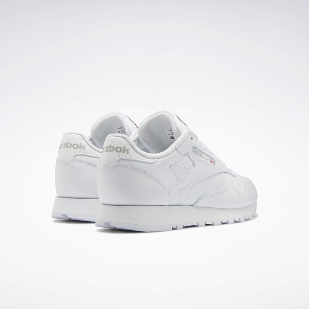 Reebok Classic Leather Shoes Bílé Bílé Šedé | AZRCU2346