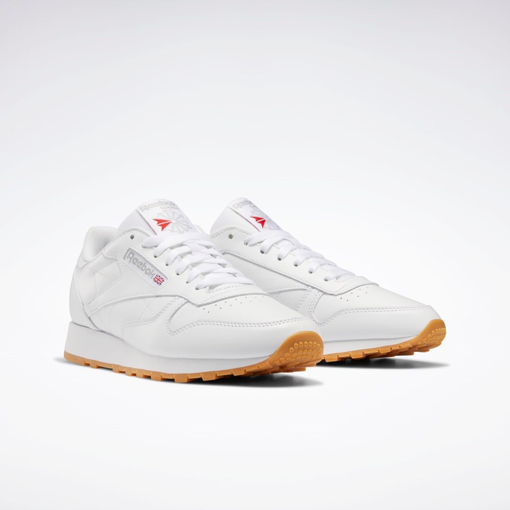 Reebok Classic Leather Shoes Bílé Šedé | SGZBF7648