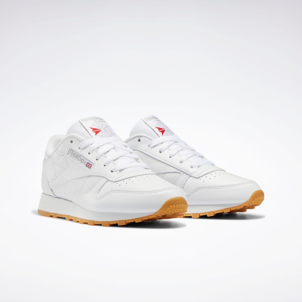 Reebok Classic Leather Shoes Bílé Šedé | WSCDV8762