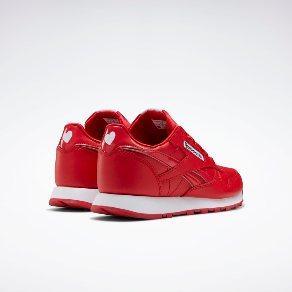 Reebok Classic Leather Shoes - Grade School Červené Červené Bílé | ZEJPU8479
