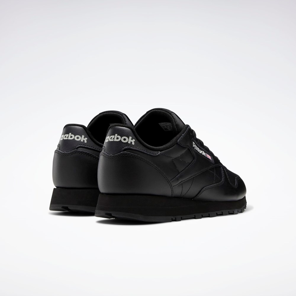 Reebok Classic Leather Shoes Černé Černé Šedé | IADVM1683