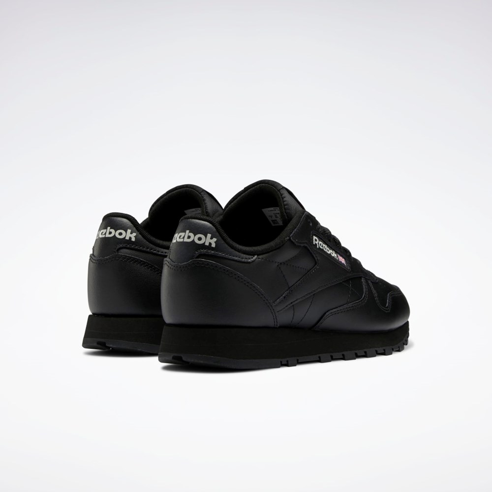 Reebok Classic Leather Shoes Černé Černé Šedé | KCHBI2938