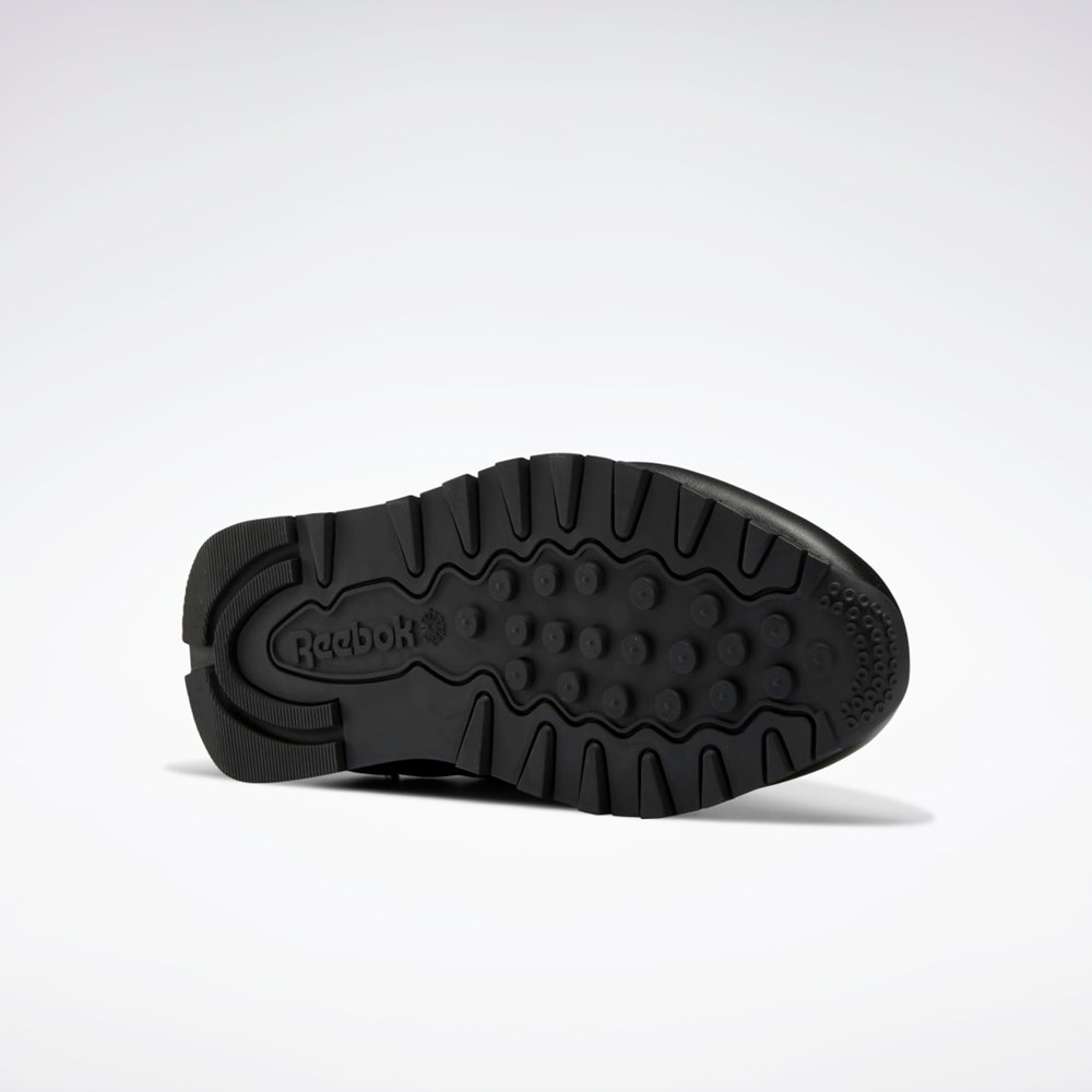 Reebok Classic Leather Shoes Černé Černé Šedé | KCHBI2938