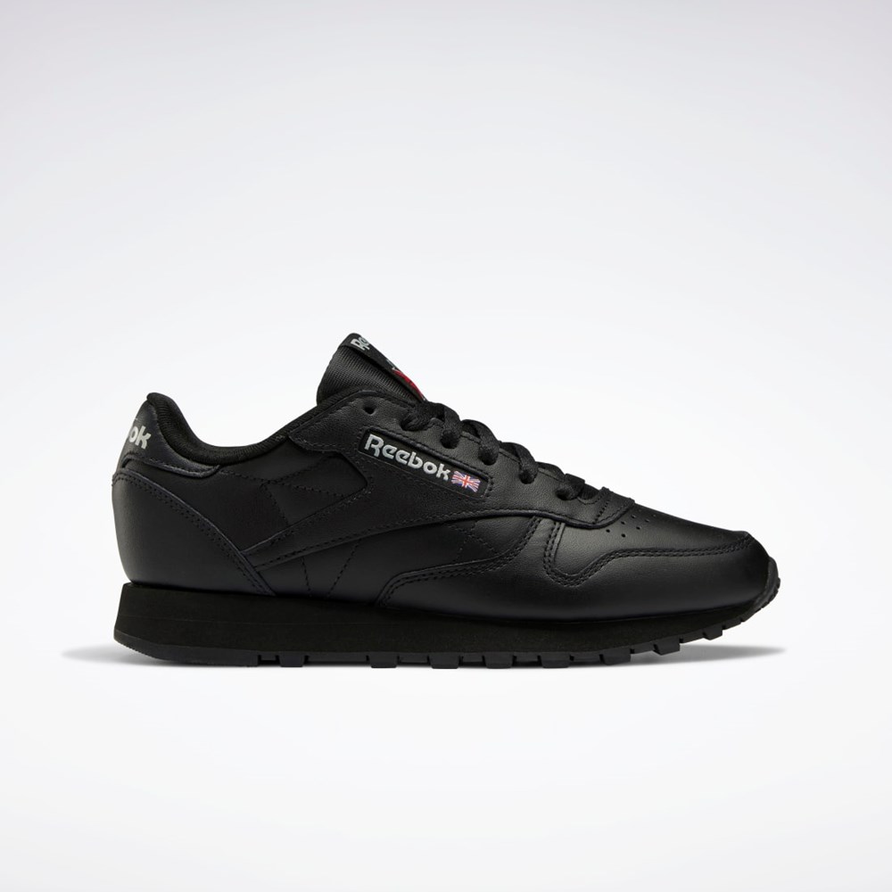 Reebok Classic Leather Shoes Černé Černé Šedé | KCHBI2938