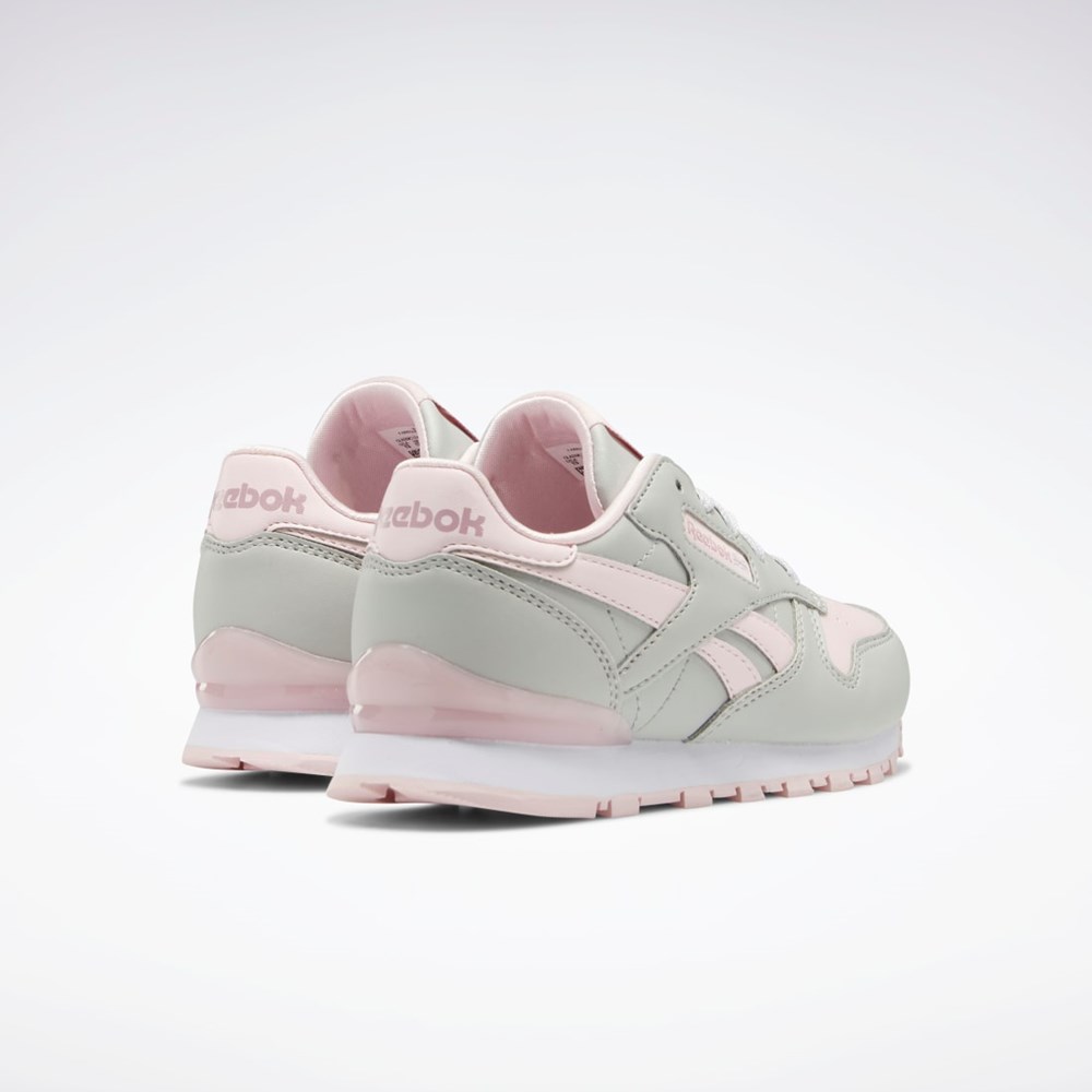 Reebok Classic Leather Step 'n' Flash Shoes - Preschool Šedé Šedé Růžové | YFQVM8750