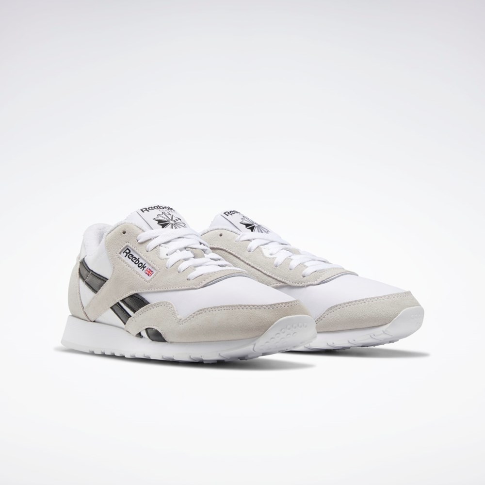 Reebok Classic Nylon Shoes Bílé Bílé Černé | GHYIT7916