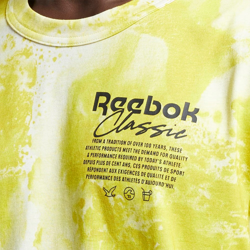 Reebok Classics Allover Print Grafická T-Shirt Žluté | JLYSM1985