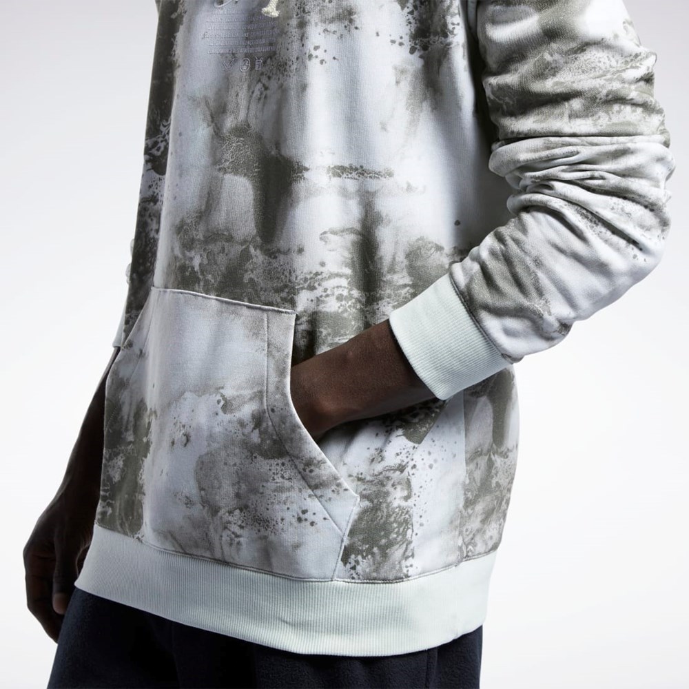Reebok Classics Allover Print Hoodie Světle | LSMBZ7061