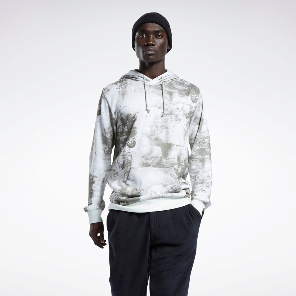 Reebok Classics Allover Print Hoodie Světle | LSMBZ7061