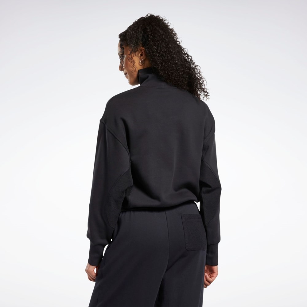 Reebok Classics Bavlněné French Terry Sweatshirt Černé | YCHLF6428