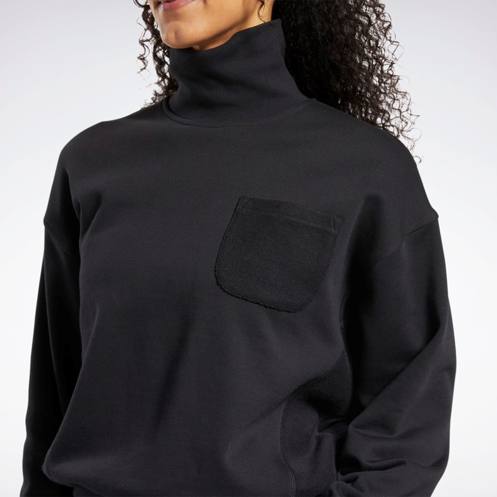 Reebok Classics Bavlněné French Terry Sweatshirt Černé | YCHLF6428