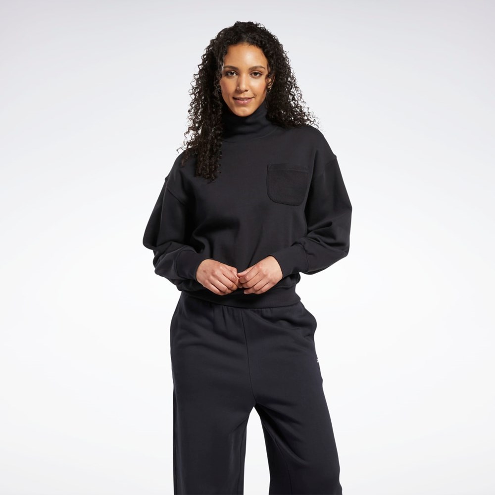 Reebok Classics Bavlněné French Terry Sweatshirt Černé | YCHLF6428