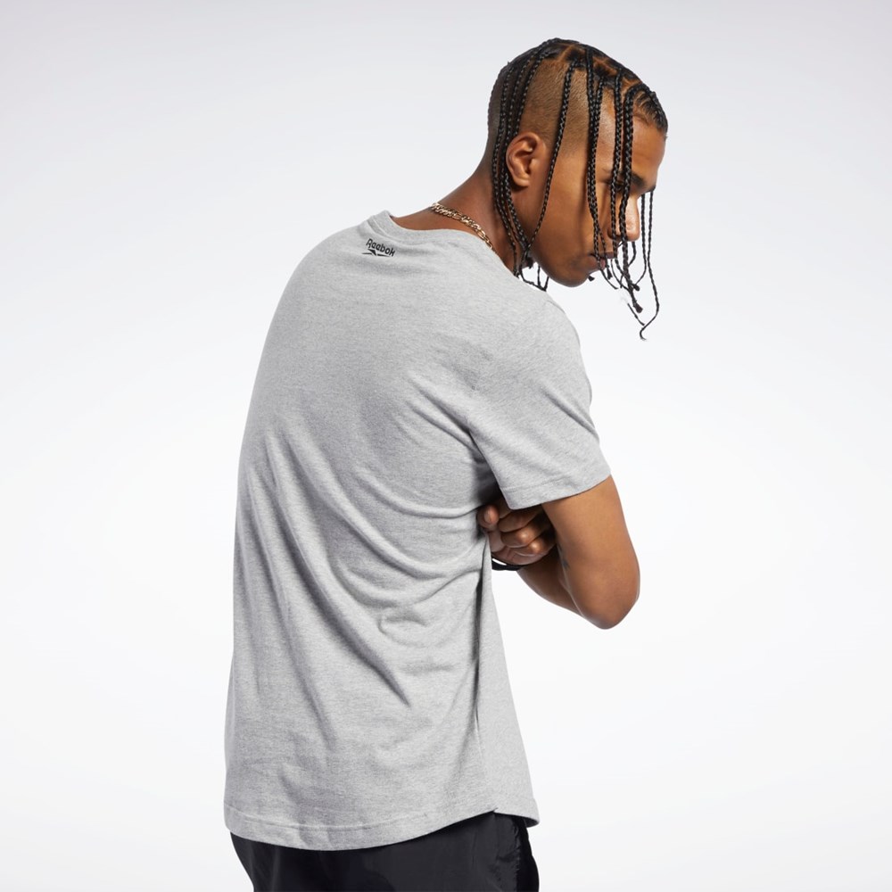 Reebok Classics Grafická Tee Šedé | UCMST7690