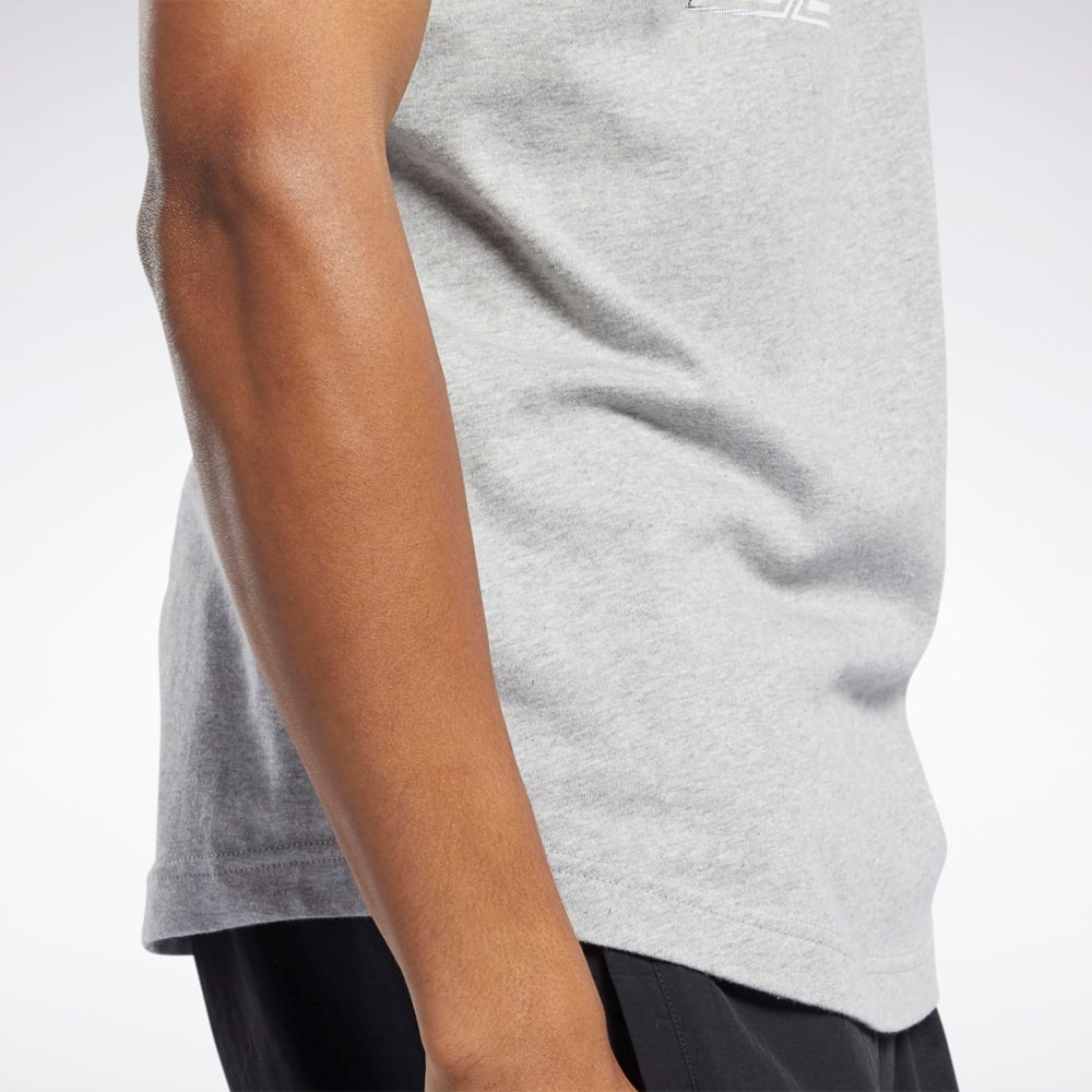 Reebok Classics Grafická Tee Šedé | UCMST7690
