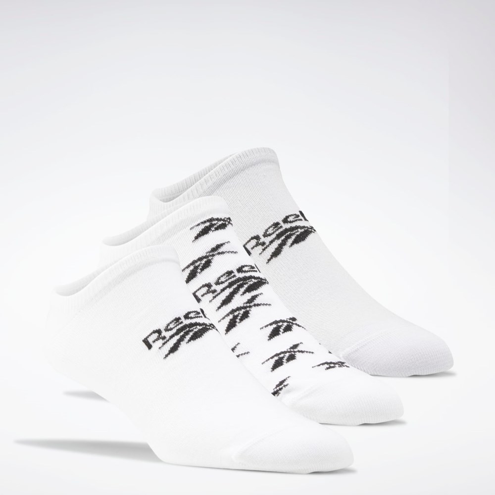 Reebok Classics Invisible Socks 3 Pairs Bílé Šedé Bílé | AEHBO3157