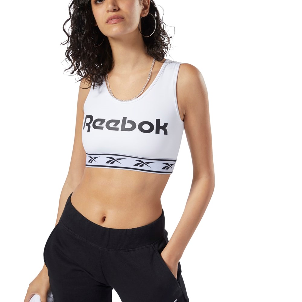 Reebok Classics Vector Light-Impact Bra Bílé | CAJDS9720