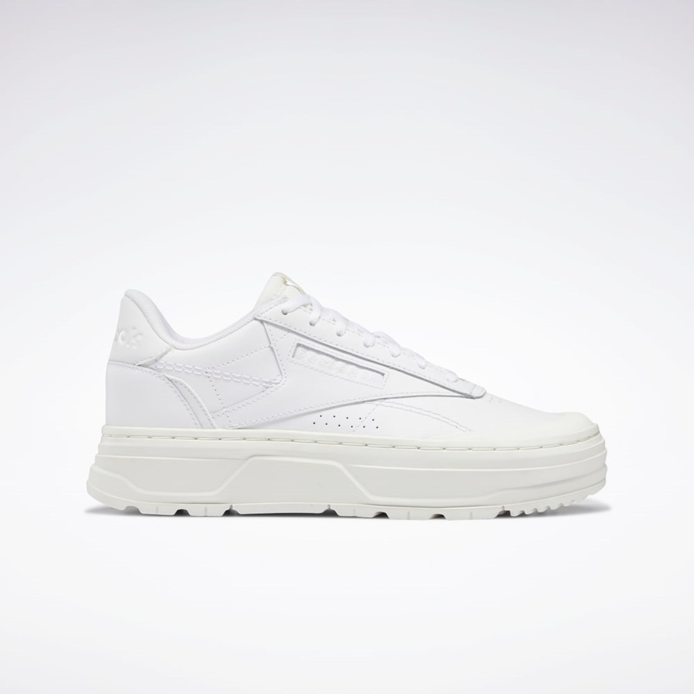 Reebok Club C Double GEO Shoes Bílé Bílé | TULRJ7834