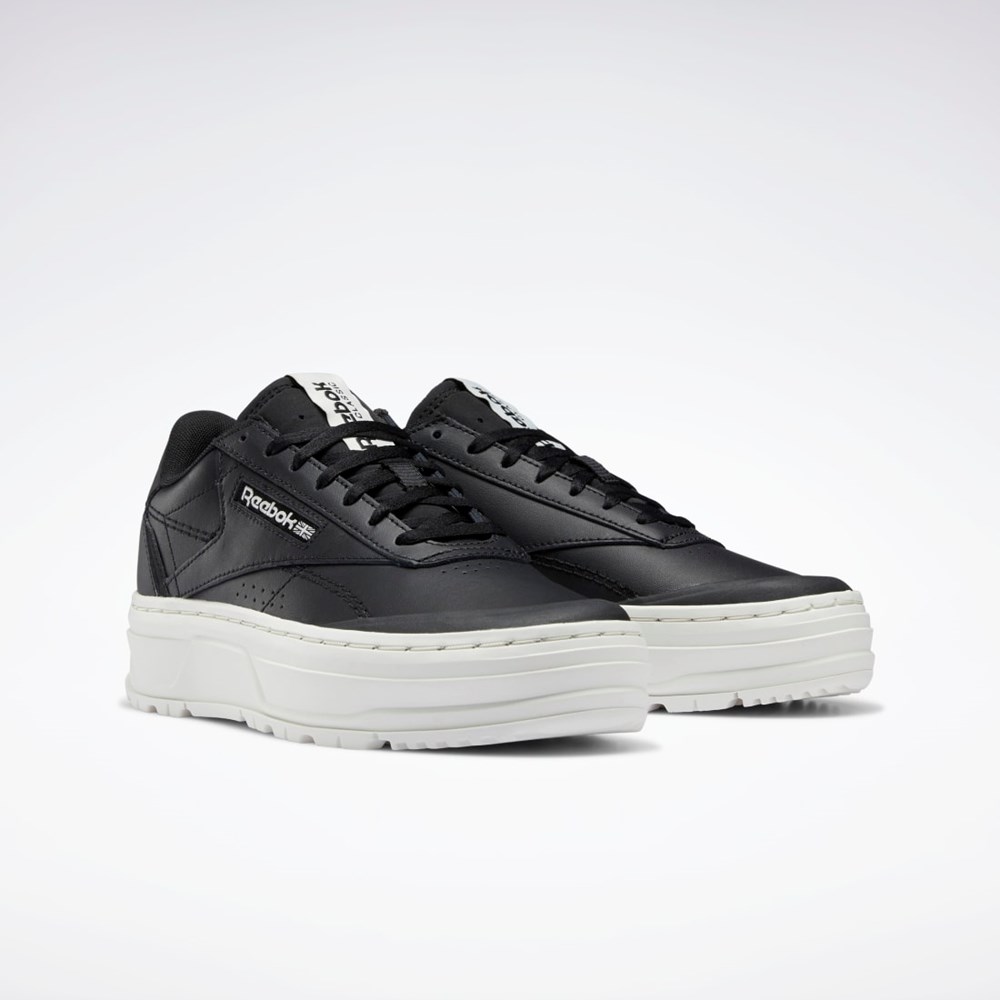 Reebok Club C Double GEO Shoes Černé Černé | ESTHD4783