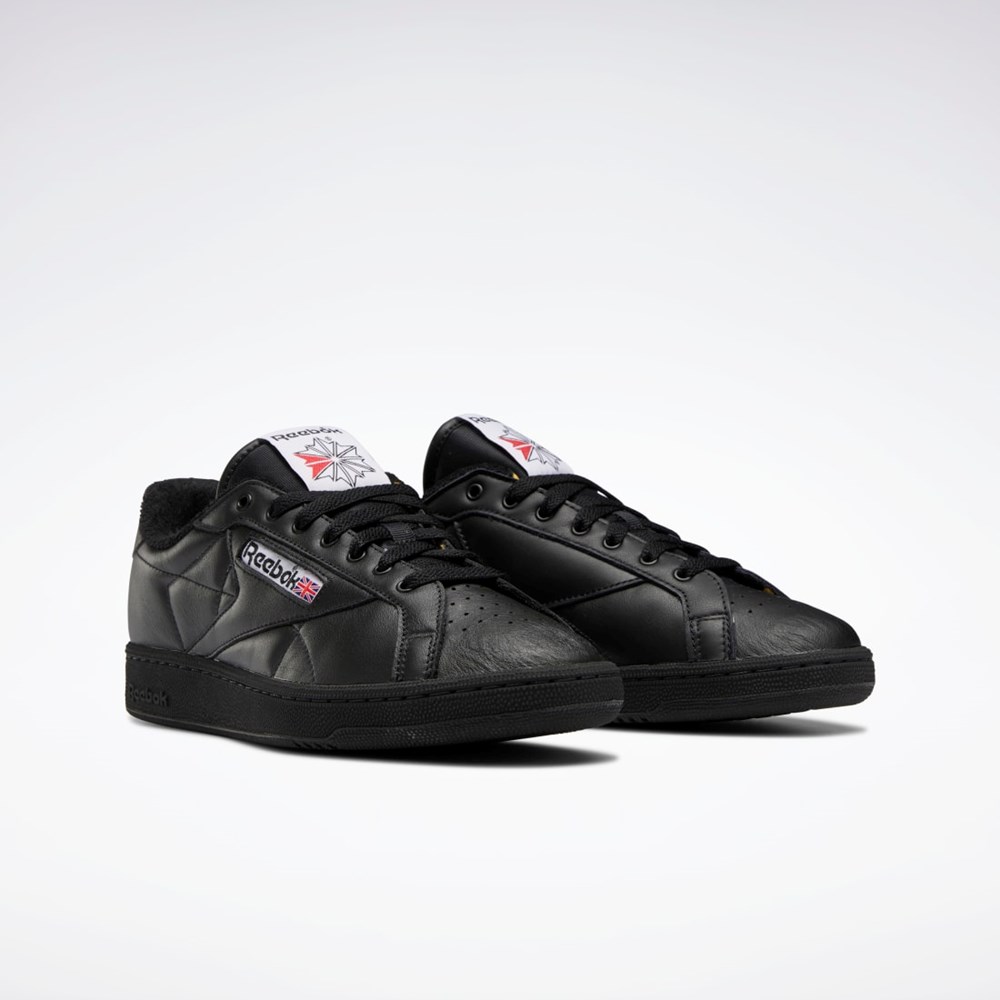 Reebok Club C Grounds Shoes Černé Červené Černé | LXEIC9835