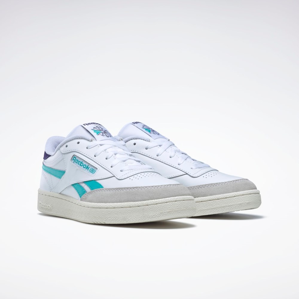 Reebok Club C Revenge Shoes Bílé Fialové | SJHNY3496