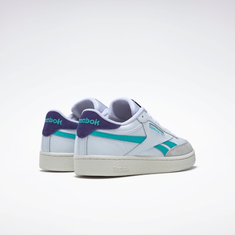 Reebok Club C Revenge Shoes Bílé Fialové | SJHNY3496