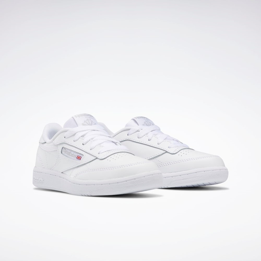 Reebok Club C Shoes - Preschool Bílé Šedé | NEAPO9305