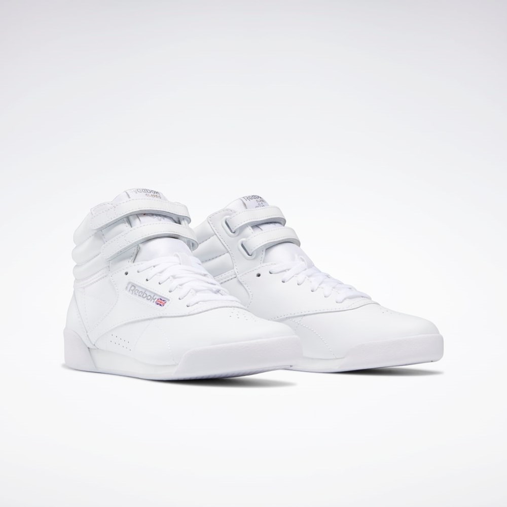 Reebok Freestyle Hi Shoes - Grade School Bílé | IBJUV1528