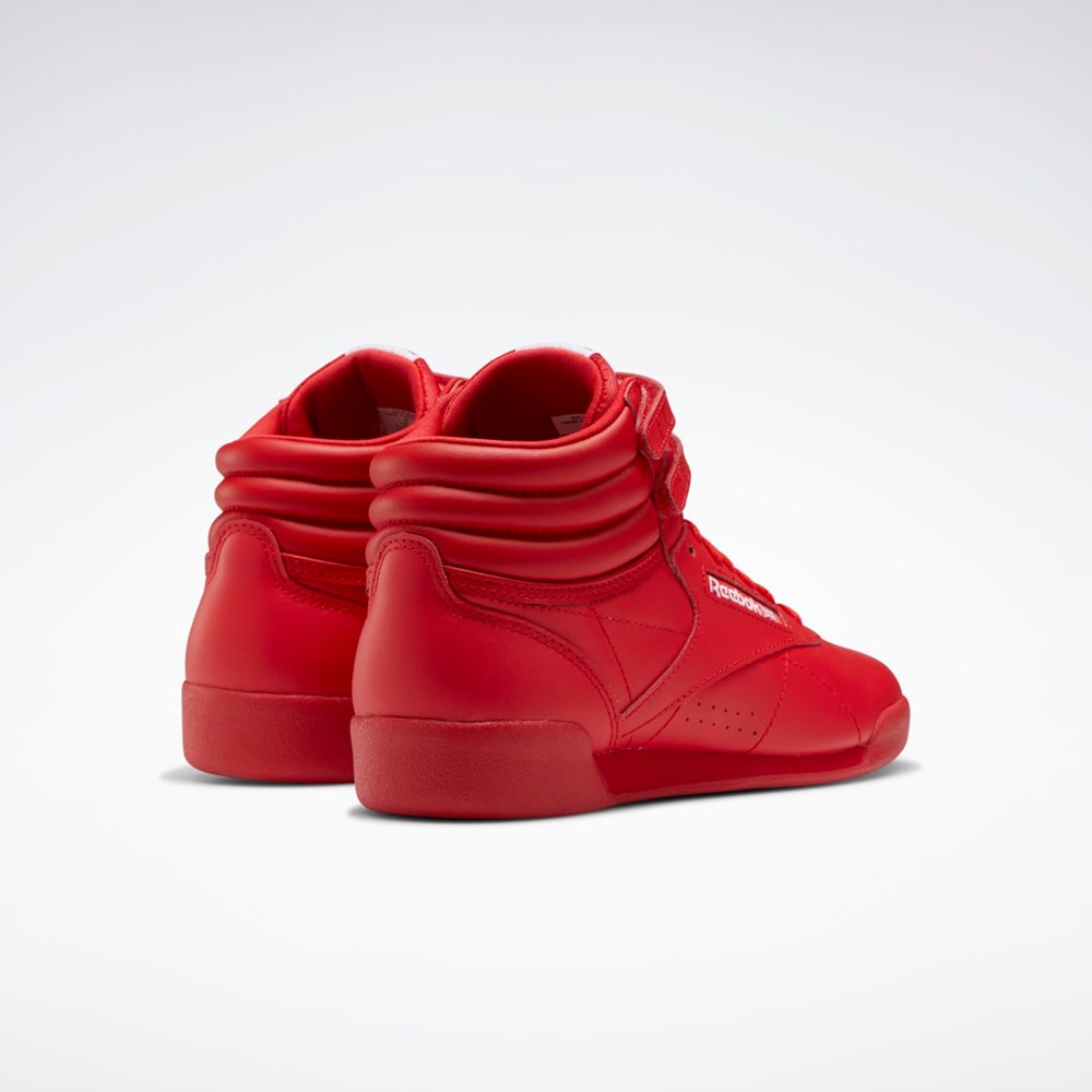 Reebok Freestyle Hi Shoes - Grade School Červené Červené Bílé | YXFRE0914