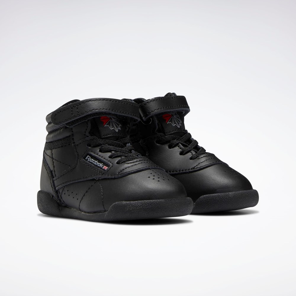 Reebok Freestyle Hi Shoes - Toddler Černé Černé Šedé | DGILQ2839
