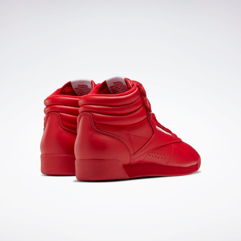 Reebok Freestyle Hi Shoes Červené Červené Bílé | EWDAV8057