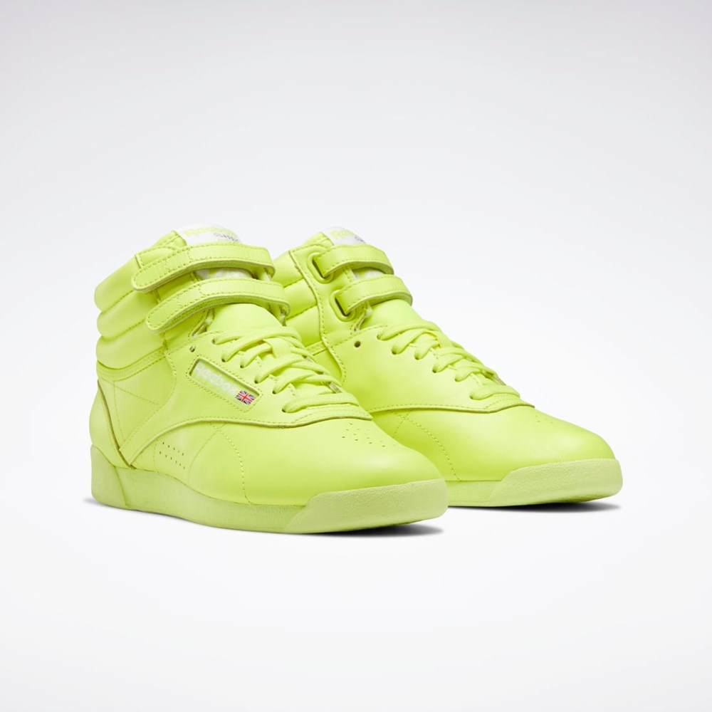 Reebok Freestyle Hi Shoes Žluté Žluté Bílé | UBYTM5942