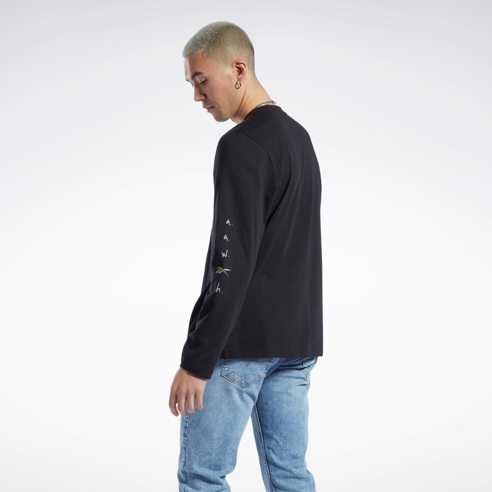Reebok Grafická Series Pre-Season Long Sleeve T-Shirt Černé | GJIOH1908