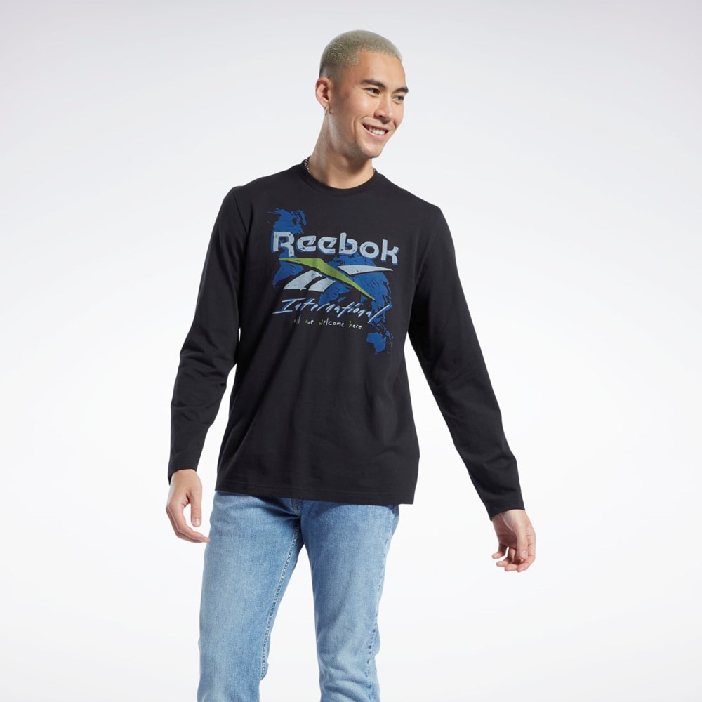 Reebok Grafická Series Pre-Season Long Sleeve T-Shirt Černé | GJIOH1908