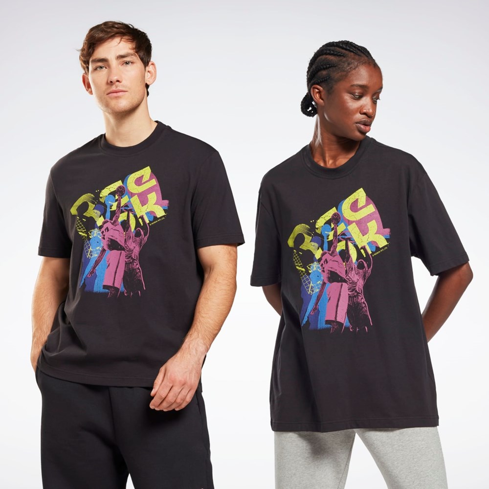 Reebok Grafická Series T-Shirt Černé | DQEWA9125
