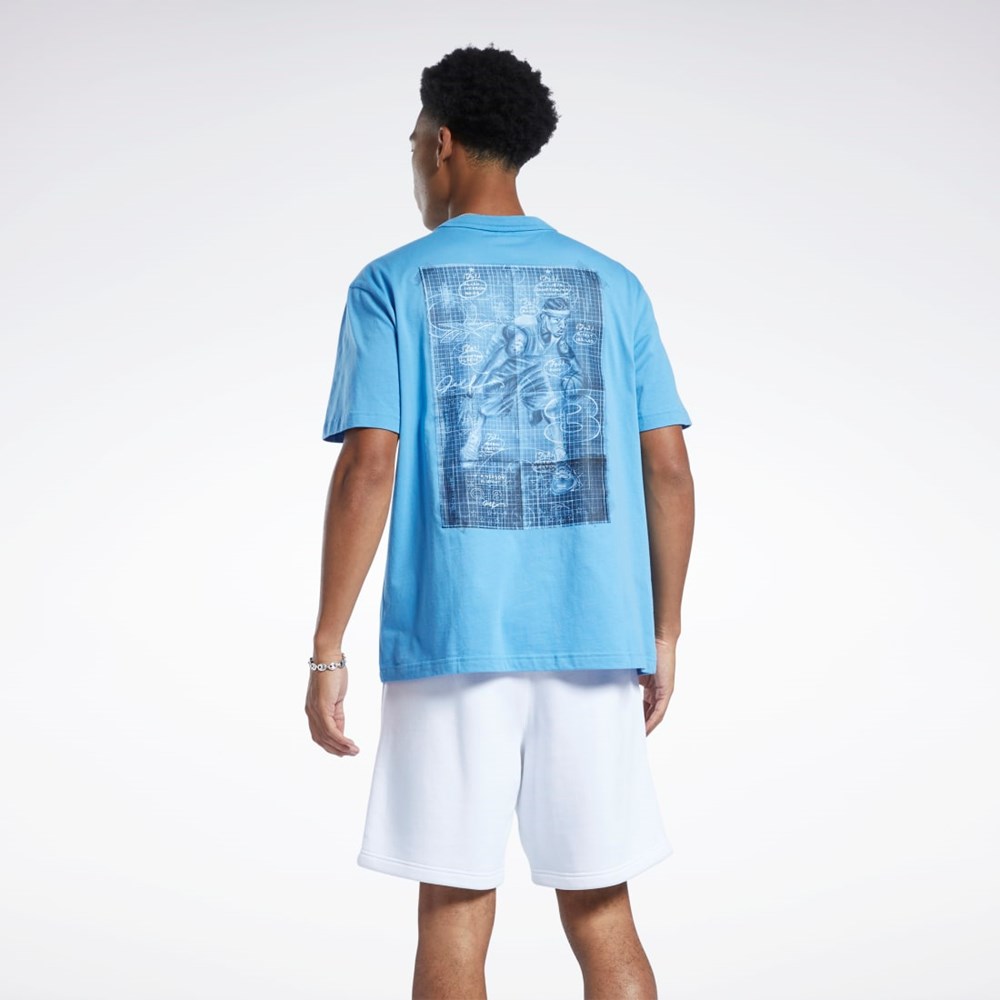 Reebok Iverson Basketball I3 Blueprint Krátké Sleeve T-Shirt Blankyt | XBMPY2645